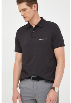 Tommy Hilfiger Памучна тениска с яка - Pepit.bg