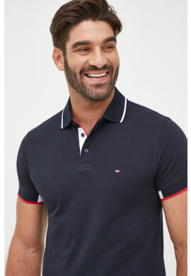Tommy Hilfiger Памучна тениска с яка - Pepit.bg