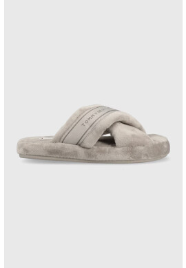 Tommy Hilfiger Пантофи Comfy Home Slippers With Straps в сиво - Pepit.bg