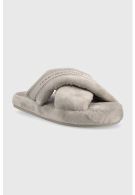 Tommy Hilfiger Пантофи Comfy Home Slippers With Straps в сиво - Pepit.bg