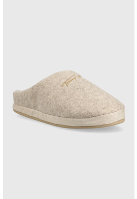 Tommy Hilfiger Пантофи Home Slipper Felt в бежово - Pepit.bg
