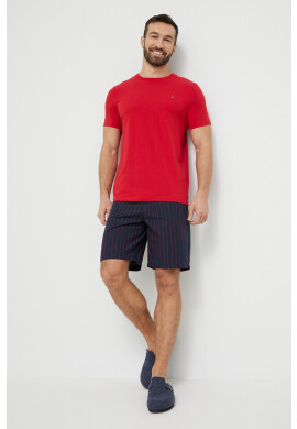 Tommy Hilfiger Пижама мъжка в червено с десен - Pepit.bg