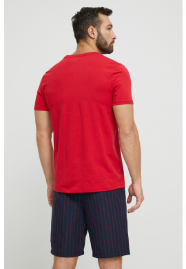 Tommy Hilfiger Пижама мъжка в червено с десен - Pepit.bg