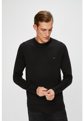Tommy Hilfiger Пуловер мъжки в черно от лека материя - Pepit.bg