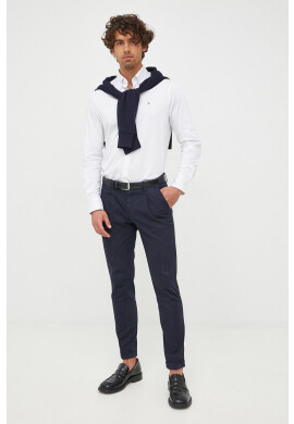 Tommy Hilfiger Пуловер с кашмир мъжки в тъмносиньо от лека материя - Pepit.bg