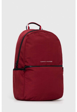 Tommy Hilfiger Раница в бордо голям размер с изчистен дизайн - Pepit.bg