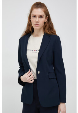 Tommy Hilfiger Сако в тъмносиньо с едно копче с изчистен дизайн - Pepit.bg