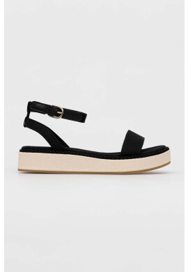 Tommy Hilfiger Сандали ROPE FLATFORM в черно с платформа FW0FW07019 - Pepit.bg