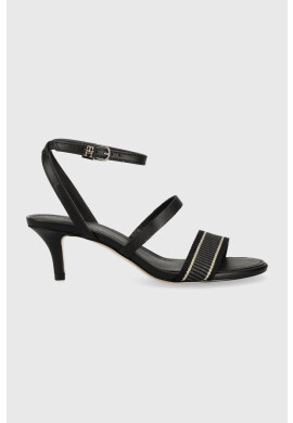 Tommy Hilfiger Сандали WEBBING MID HEEL в черно FW0FW07276 - Pepit.bg