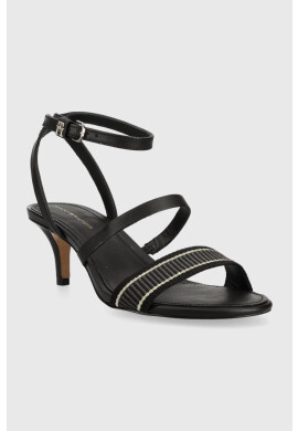 Tommy Hilfiger Сандали WEBBING MID HEEL в черно FW0FW07276 - Pepit.bg