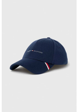Tommy Hilfiger Шапка с козирка в тъмносиньо с апликация - Pepit.bg