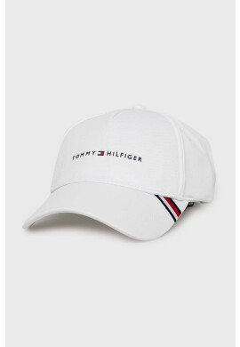 Tommy Hilfiger Шапка с козирка в бяло с апликация - Pepit.bg