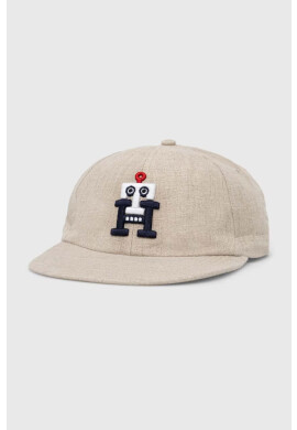 Tommy Hilfiger Шапка с козирка в бежово с апликация - Pepit.bg