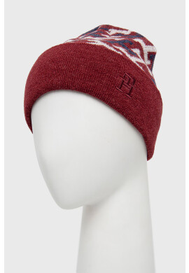 Tommy Hilfiger Шапка с вълна в бордо - Pepit.bg