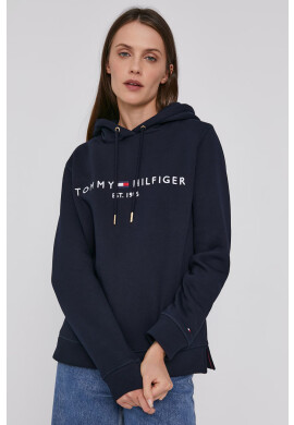Tommy Hilfiger Суичър дамски в тъмносиньо с апликация - Pepit.bg