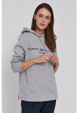 Tommy Hilfiger Суичър дамски в сиво с апликация - Pepit.bg
