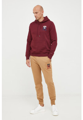 Tommy Hilfiger Суичър в бордо с апликация - Pepit.bg