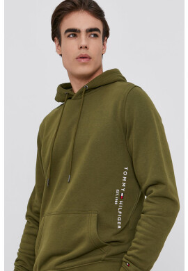 Tommy Hilfiger Суичър мъжки в зелено с апликация - Pepit.bg