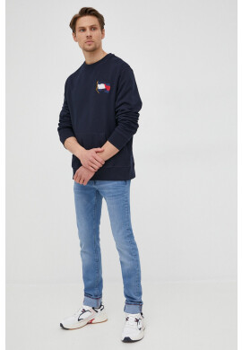Tommy Hilfiger Суичър мъжка в тъмносиньо с апликация - Pepit.bg