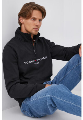 Tommy Hilfiger Суичър мъжки в черно с изчистен дизайн - Pepit.bg