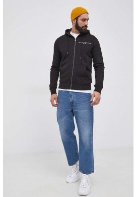 Tommy Hilfiger Суичър мъжки в черно с апликация - Pepit.bg