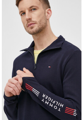 Tommy Hilfiger Суичър в тъмносиньо с принт - Pepit.bg