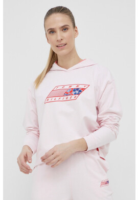 Tommy Hilfiger Суичър дамска в розово с принт - Pepit.bg