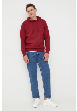 Tommy Hilfiger Суичър в бордо с изчистен дизайн - Pepit.bg