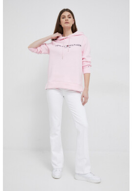 Tommy Hilfiger Суичър в розово с качулка с апликация - Pepit.bg