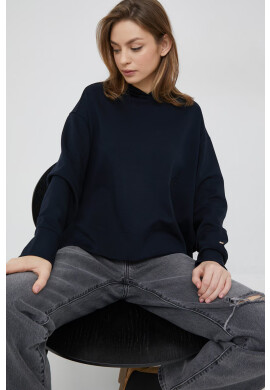 Tommy Hilfiger Суичър в тъмносиньо с качулка с апликация - Pepit.bg