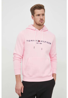 Tommy Hilfiger Суичър в жълто с качулка с апликация - Pepit.bg