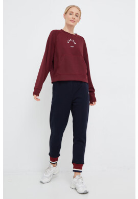 Tommy Hilfiger Суичър в бордо с принт - Pepit.bg