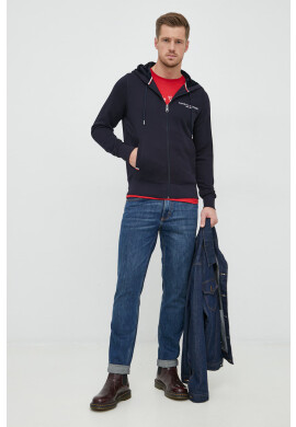 Tommy Hilfiger Суичър в тъмносиньо с качулка с апликация - Pepit.bg