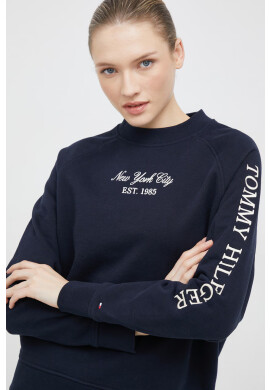 Tommy Hilfiger Суичър в тъмносиньо с апликация - Pepit.bg