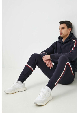 Tommy Hilfiger Суичър в тъмносиньо с качулка с апликация - Pepit.bg