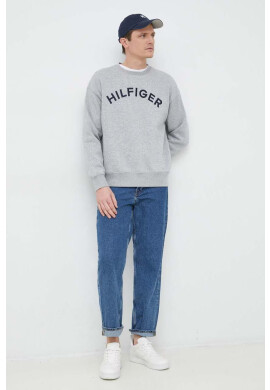 Tommy Hilfiger Суичър в сиво с апликация - Pepit.bg