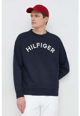 Tommy Hilfiger Суичър в тъмносиньо с апликация - Pepit.bg