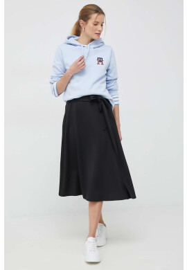 Tommy Hilfiger Суичър в синьо с качулка с апликация - Pepit.bg
