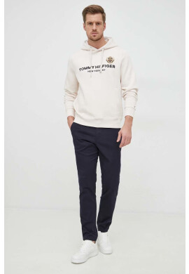 Tommy Hilfiger Суичър в бежово с качулка с апликация - Pepit.bg