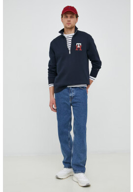 Tommy Hilfiger Суичър в сиво с качулка с принт - Pepit.bg