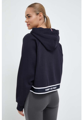 Tommy Hilfiger Суичър в тъмносиньо с качулка с апликация - Pepit.bg