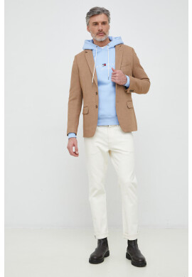 Tommy Hilfiger Суичър в синьо с качулка с апликация - Pepit.bg