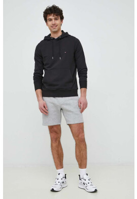 Tommy Hilfiger Суичър в черно с качулка с изчистен дизайн - Pepit.bg