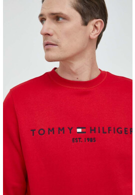 Tommy Hilfiger Суичър в бордо с принт - Pepit.bg