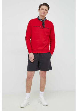 Tommy Hilfiger Суичър в бордо с принт - Pepit.bg