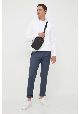 Tommy Hilfiger Суичър в бяло с качулка с изчистен дизайн - Pepit.bg