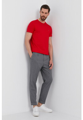Tommy Hilfiger Тениска мъжка в червено с изчистен дизайн - Pepit.bg