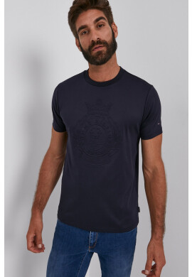 Tommy Hilfiger Тениска мъжка в тъмносиньо с апликация - Pepit.bg