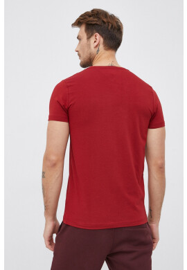 Tommy Hilfiger Тениска мъжка в червено с изчистен дизайн - Pepit.bg