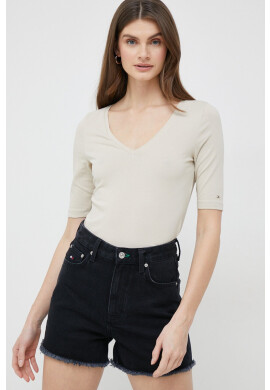 Tommy Hilfiger Тениска в бежово - Pepit.bg